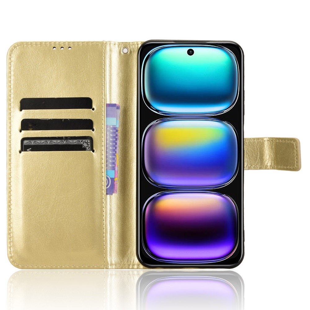 Crazy knížkové pouzdro na Infinix Hot 50i/Smart 9 - zlaté