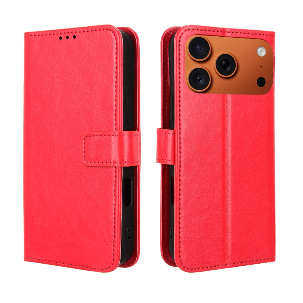 Crazy knížkové pouzdro na iPhone 18 Pro Max/17 Pro Max - červené