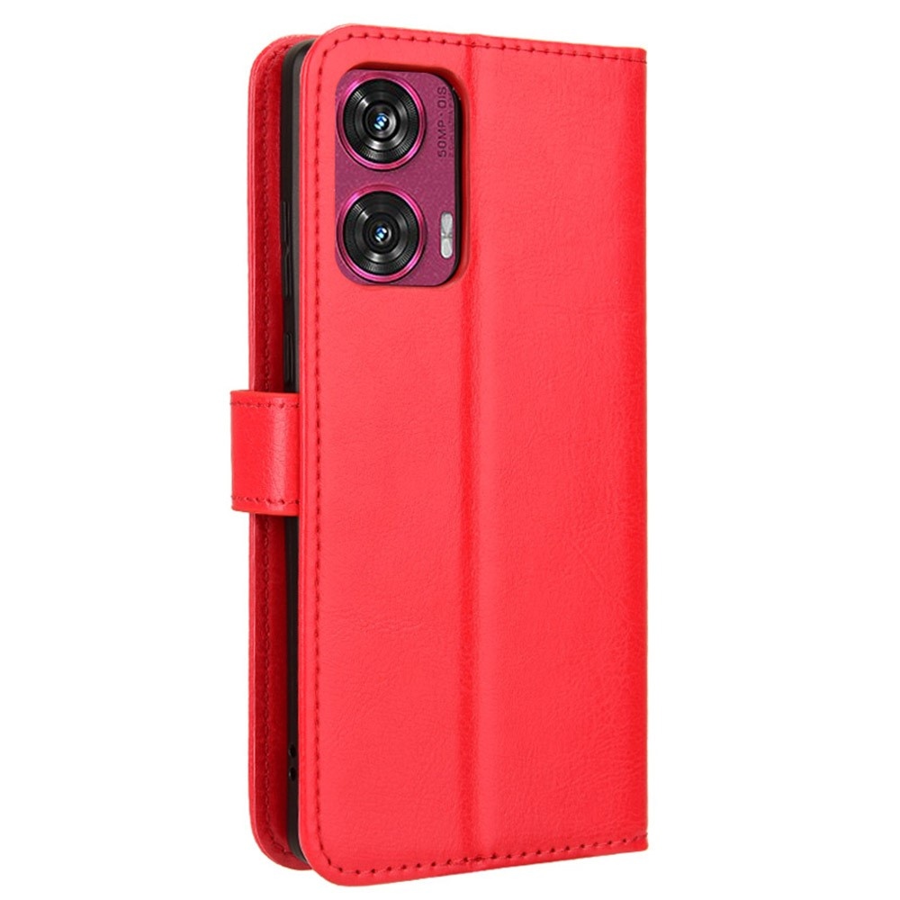 Crazy knížkové pouzdro na Motorola Edge 50 Fusion 5G - červené