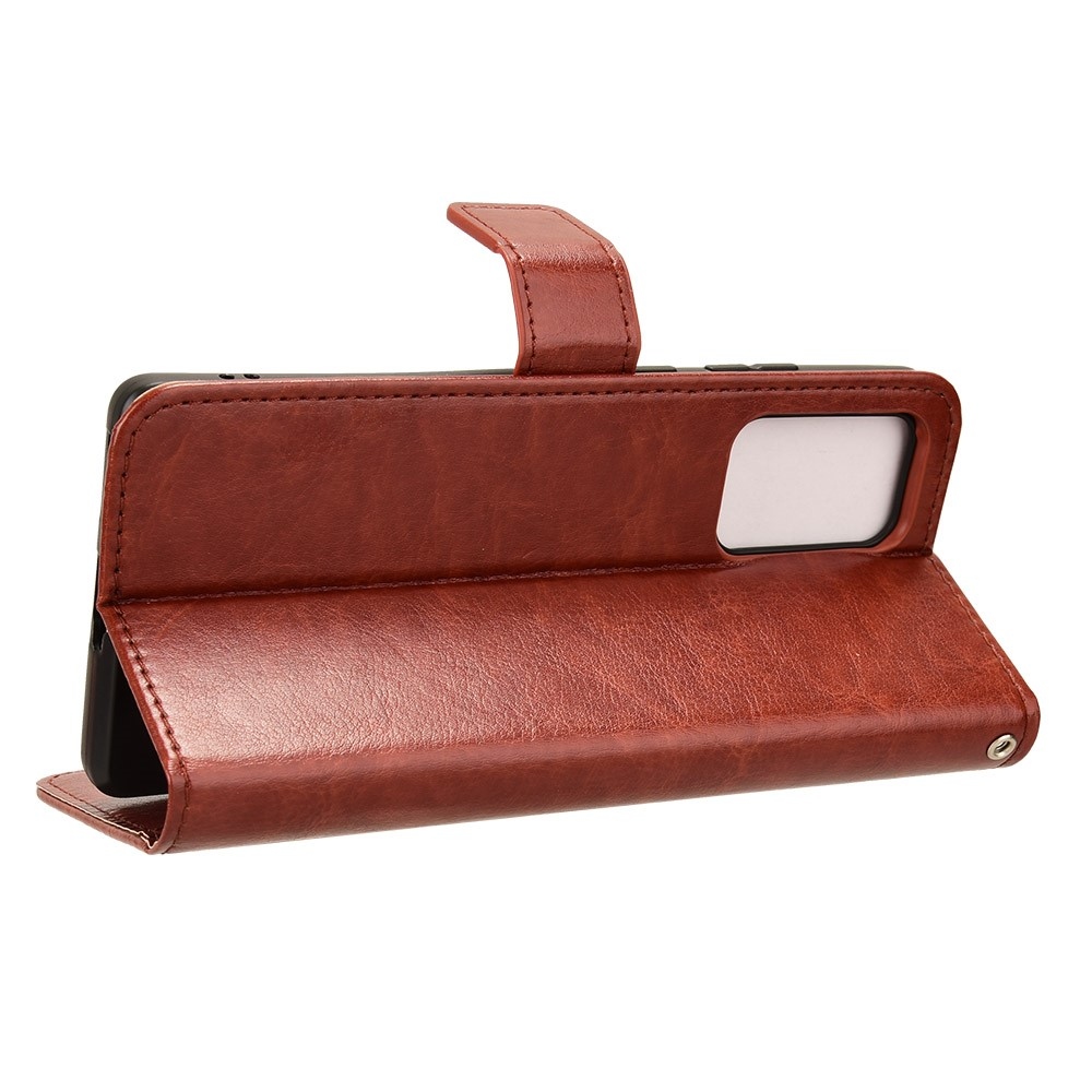 Crazy knížkové pouzdro na Motorola Edge 50 Fusion 5G - hnědé