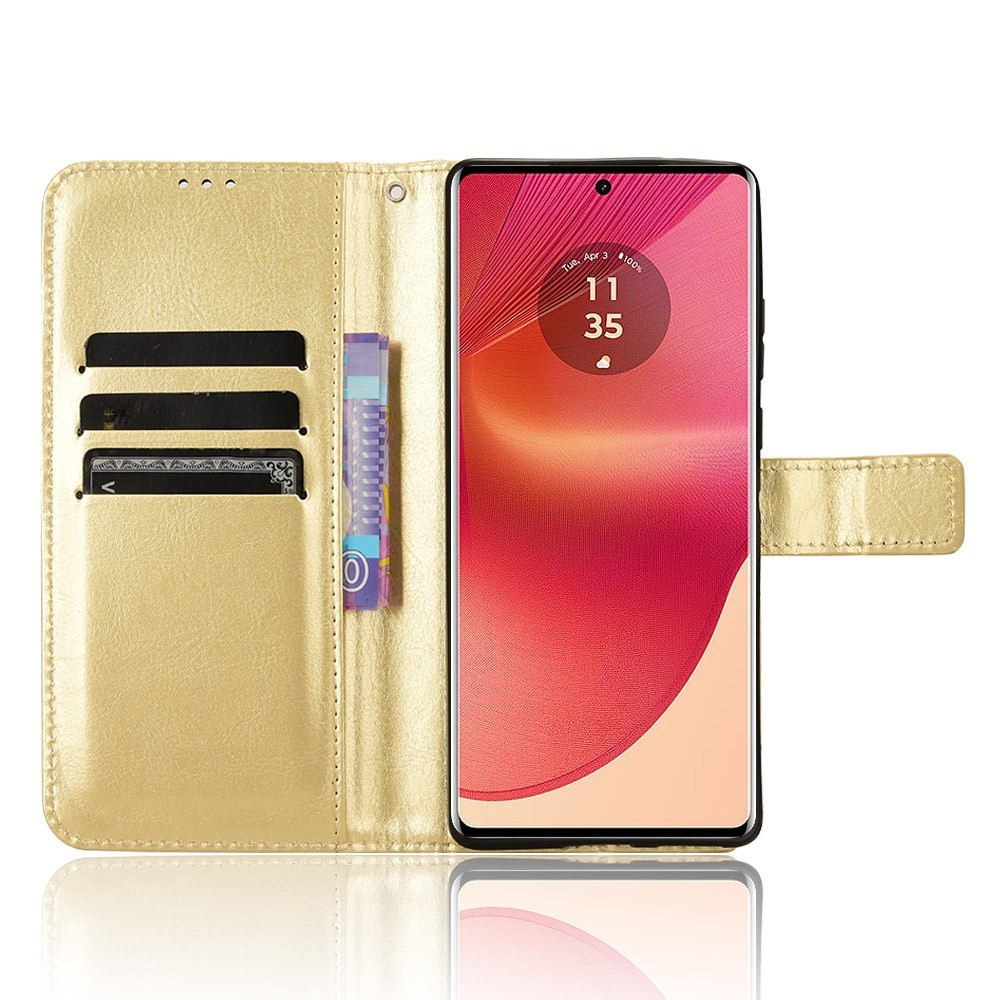 Crazy knížkové pouzdro na Motorola Edge 50 Fusion 5G - zlaté