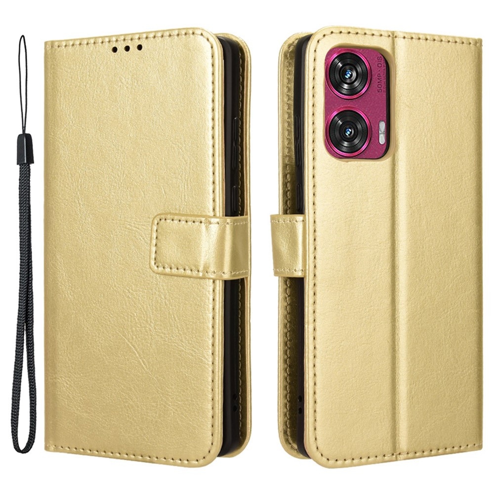 Crazy knížkové pouzdro na Motorola Edge 50 Fusion 5G - zlaté