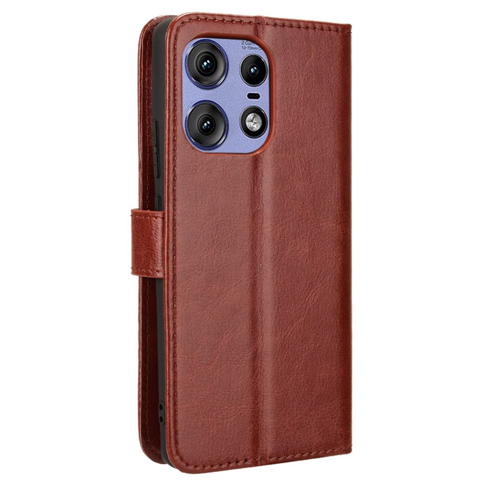 Crazy knížkové pouzdro na Motorola Edge 50 Pro 5G - hnědé