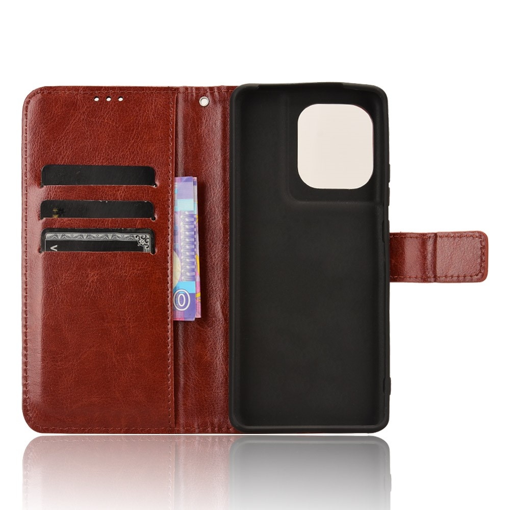 Crazy knížkové pouzdro na Motorola Edge 50 Pro 5G - hnědé