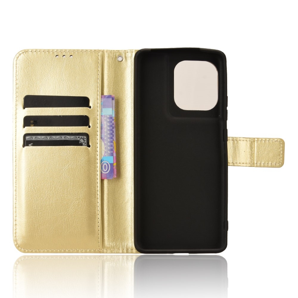 Crazy knížkové pouzdro na Motorola Edge 50 Pro 5G - zlaté