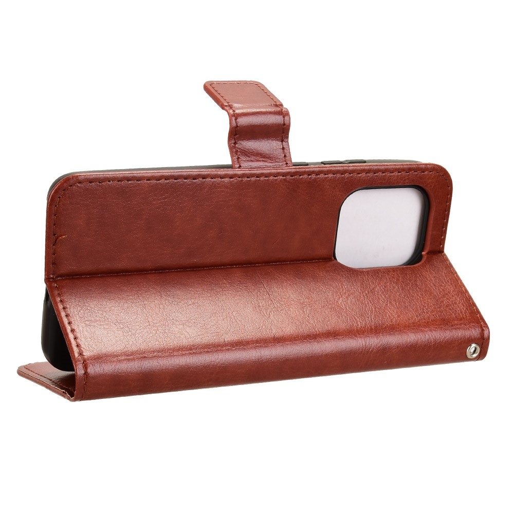 Crazy knížkové pouzdro na Motorola Edge 60 Neo 5G/50 Neo 5G - hnědé