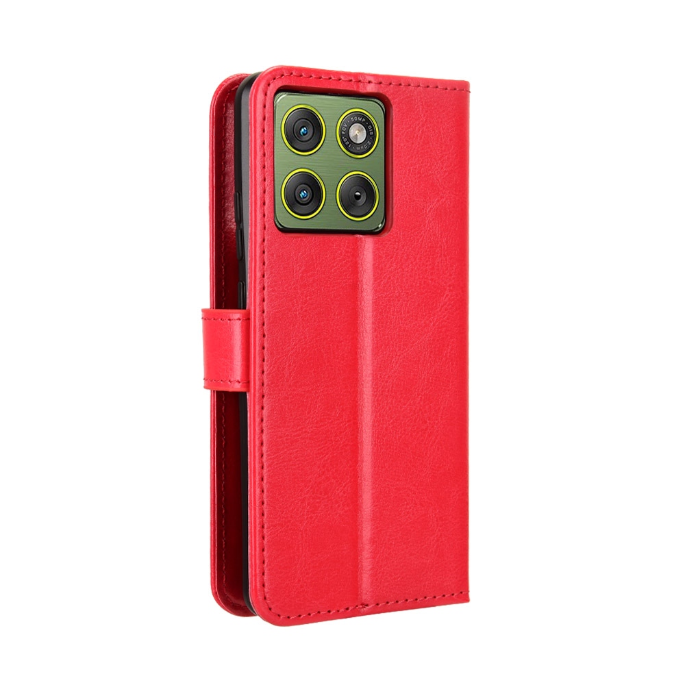 Crazy knížkové pouzdro na Motorola Edge 70 5G - červené