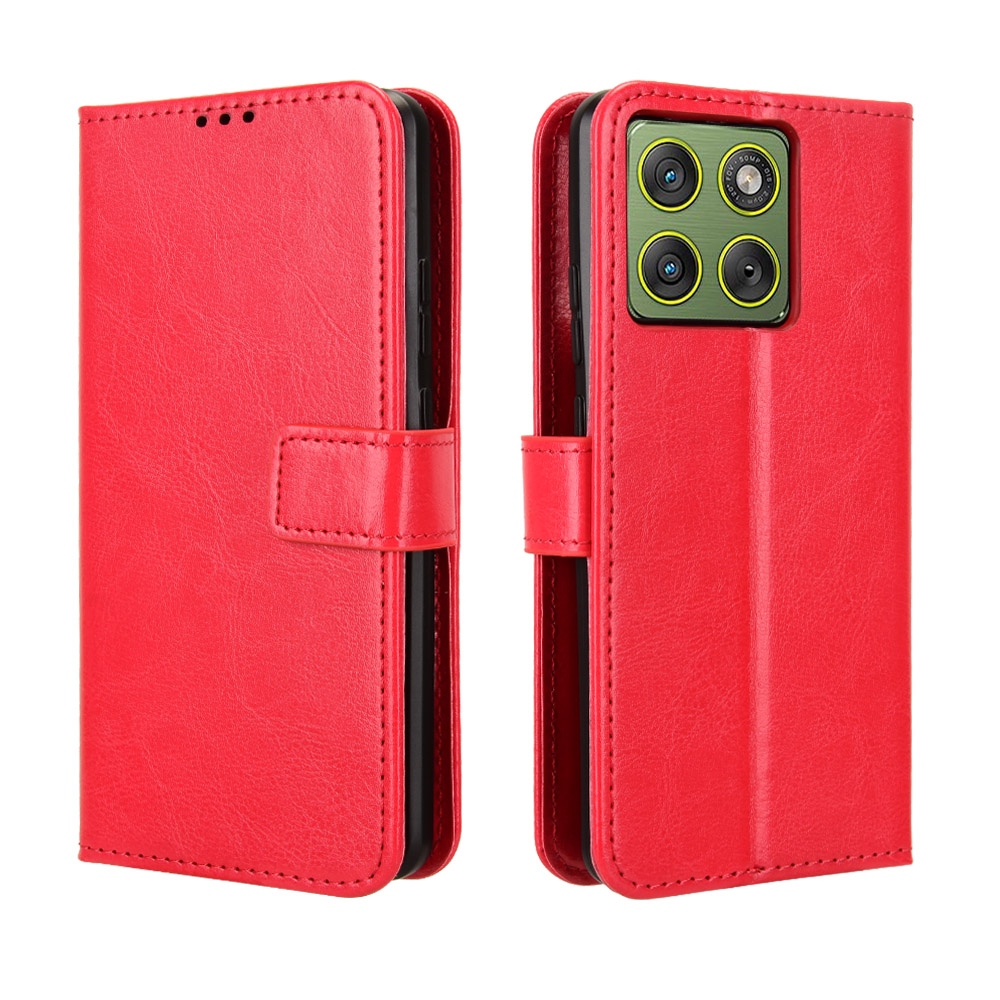 Crazy knížkové pouzdro na Motorola Edge 70 5G - červené