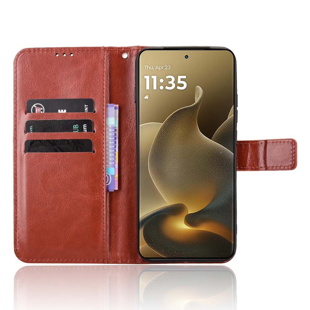 Crazy knížkové pouzdro na Motorola Edge 70 Pro 5G - hnědé
