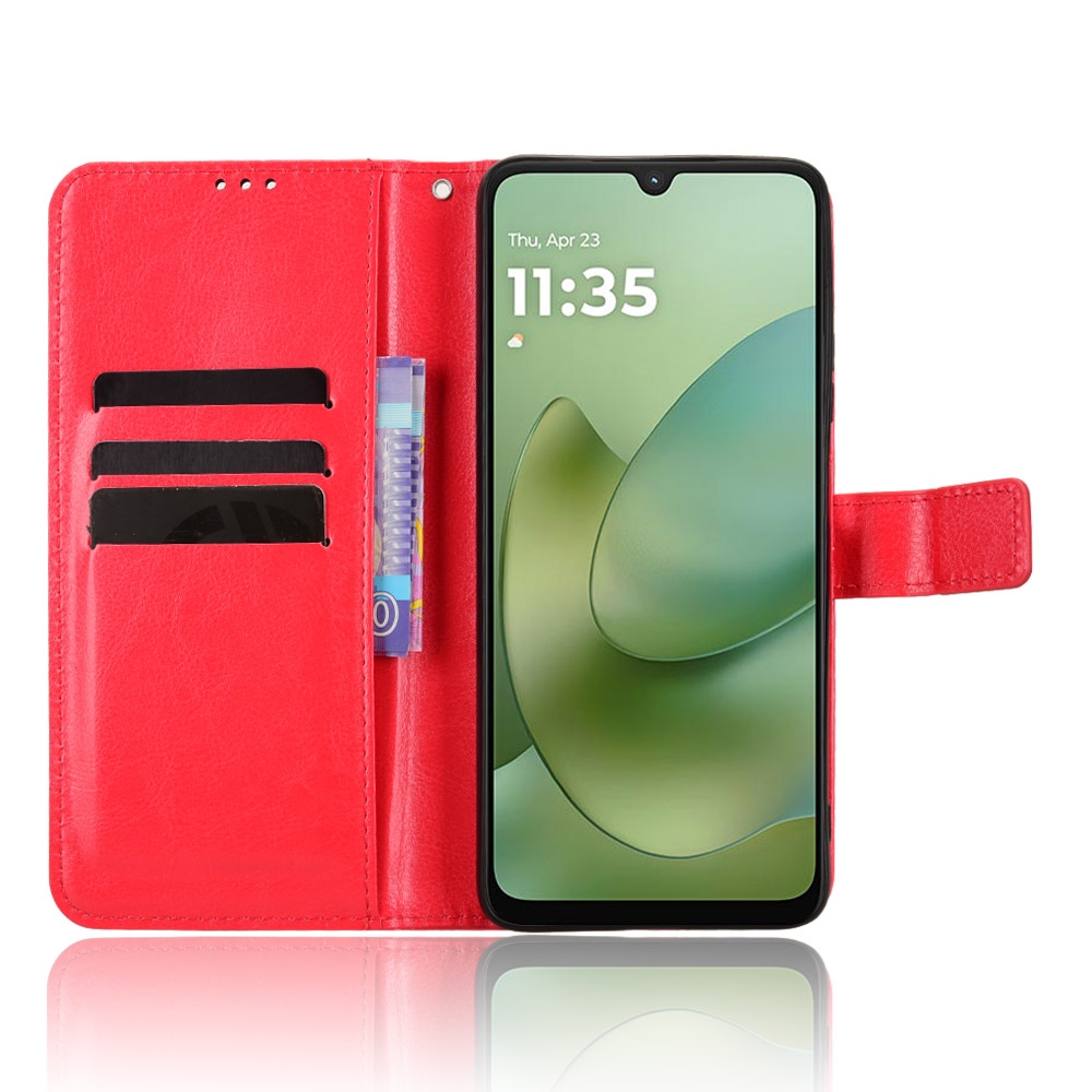 Crazy knížkové pouzdro na Motorola Moto G06/G06 Power - červené