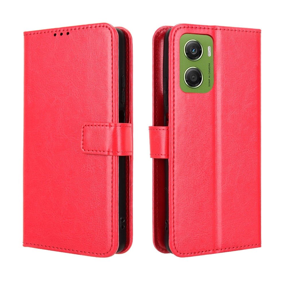 Crazy knížkové pouzdro na Motorola Moto G06/G06 Power - červené