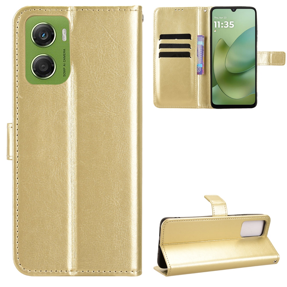 Crazy knížkové pouzdro na Motorola Moto G06/G06 Power - zlaté