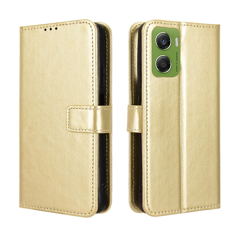 Crazy knížkové pouzdro na Motorola Moto G06/G06 Power - zlaté