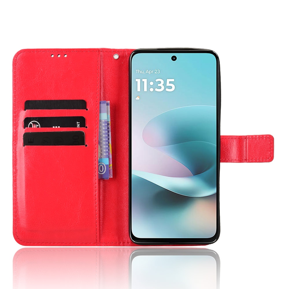 Crazy knížkové pouzdro na Motorola Moto G57 Power 5G - červené
