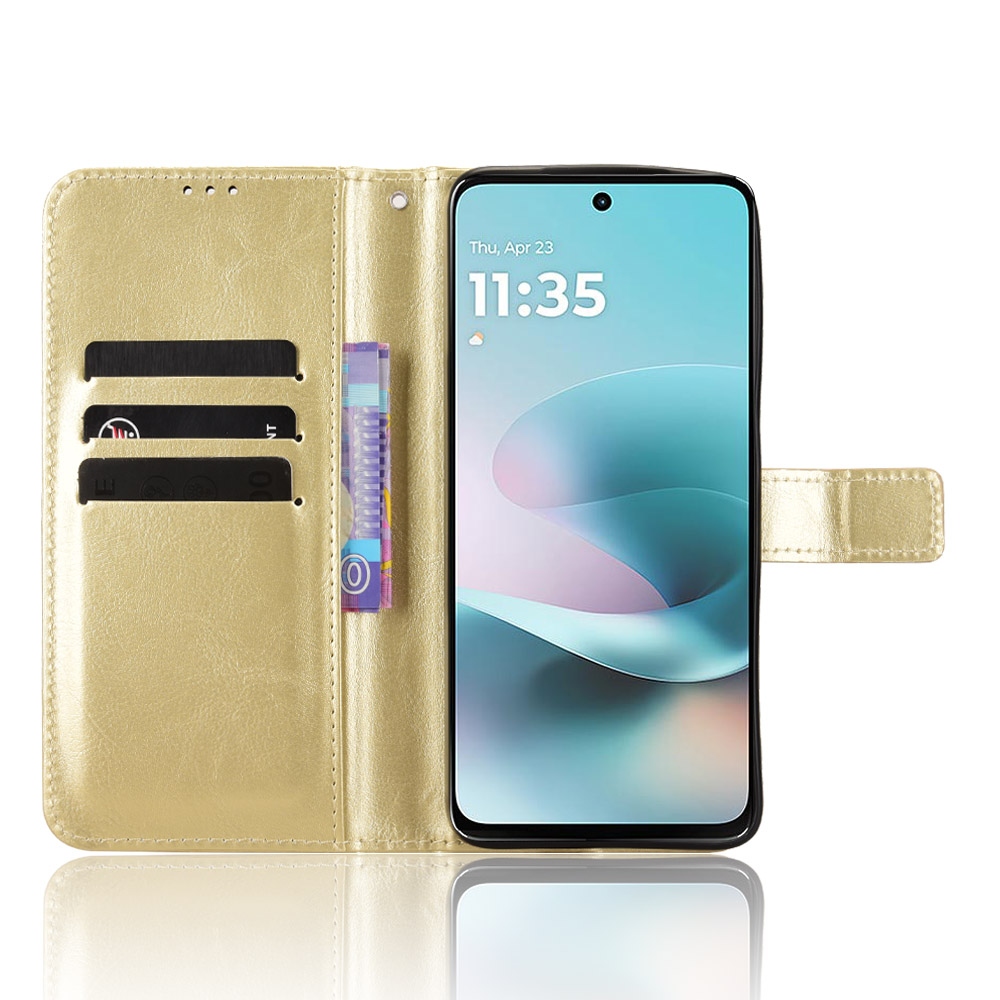 Crazy knížkové pouzdro na Motorola Moto G57 Power 5G - zlaté