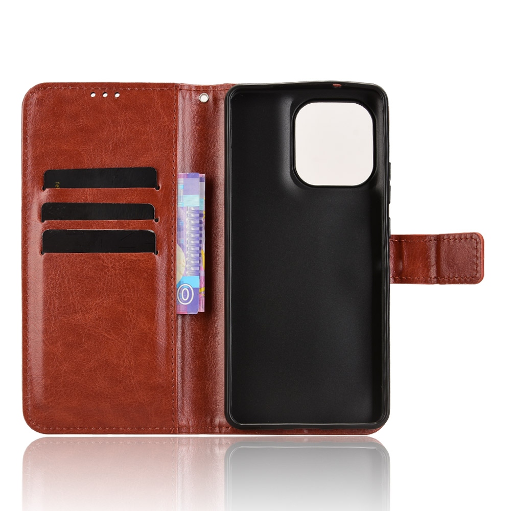 Crazy knížkové pouzdro na Motorola Moto G86 5G - hnědé