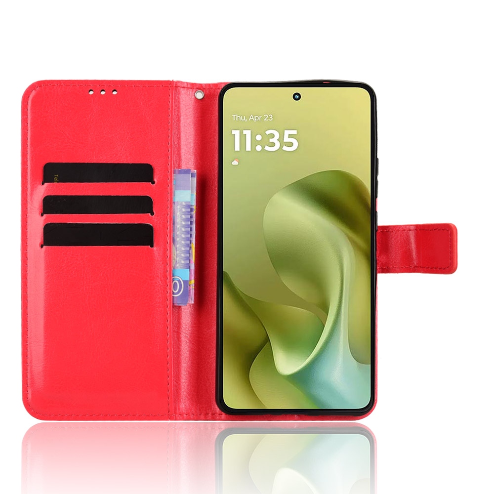 Crazy knížkové pouzdro na Motorola Moto G86 Power 5G - červené