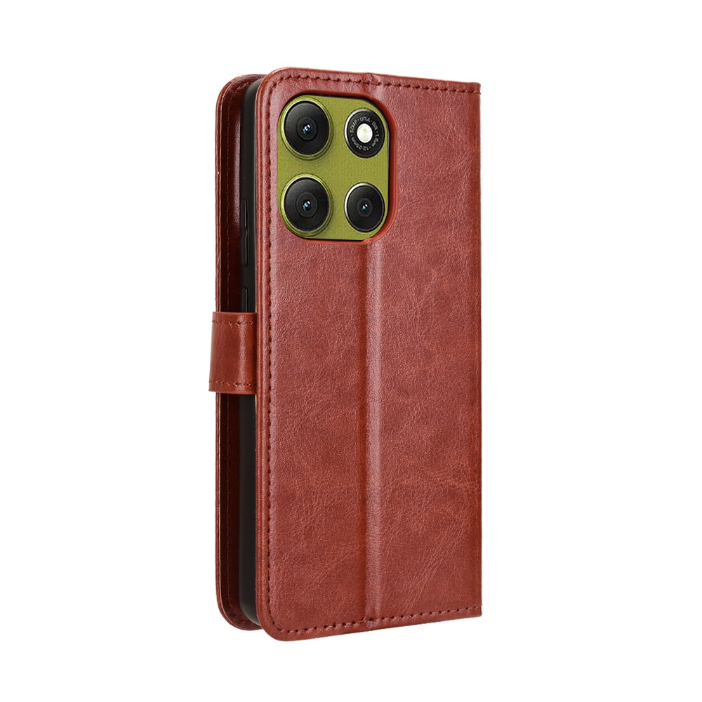 Crazy knížkové pouzdro na Motorola Moto G86 Power 5G - hnědé