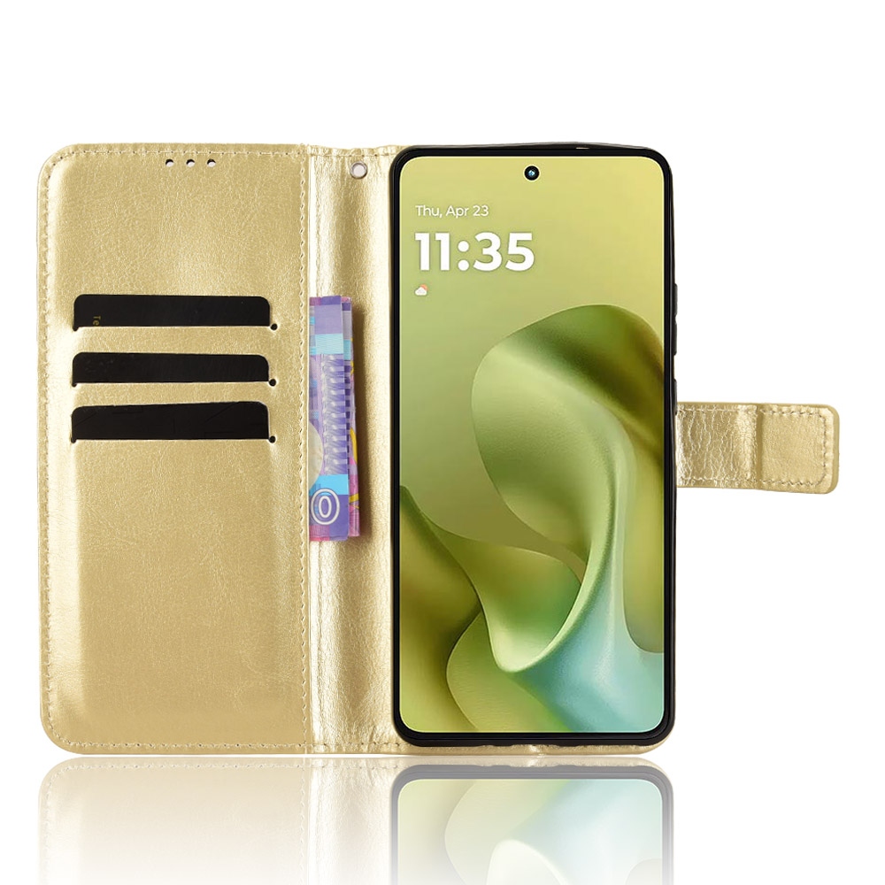 Crazy knížkové pouzdro na Motorola Moto G86 Power 5G - zlaté