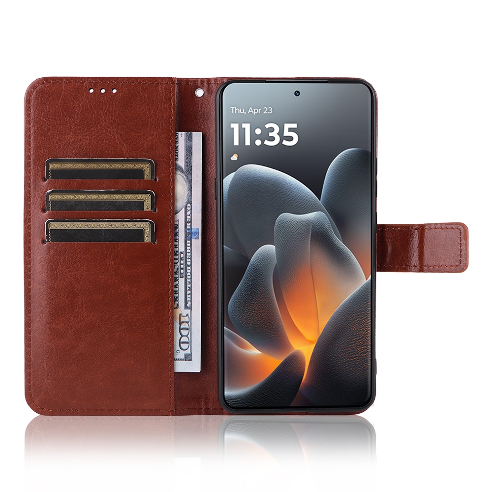 Crazy knížkové pouzdro na Motorola Signature 5G - hnědé