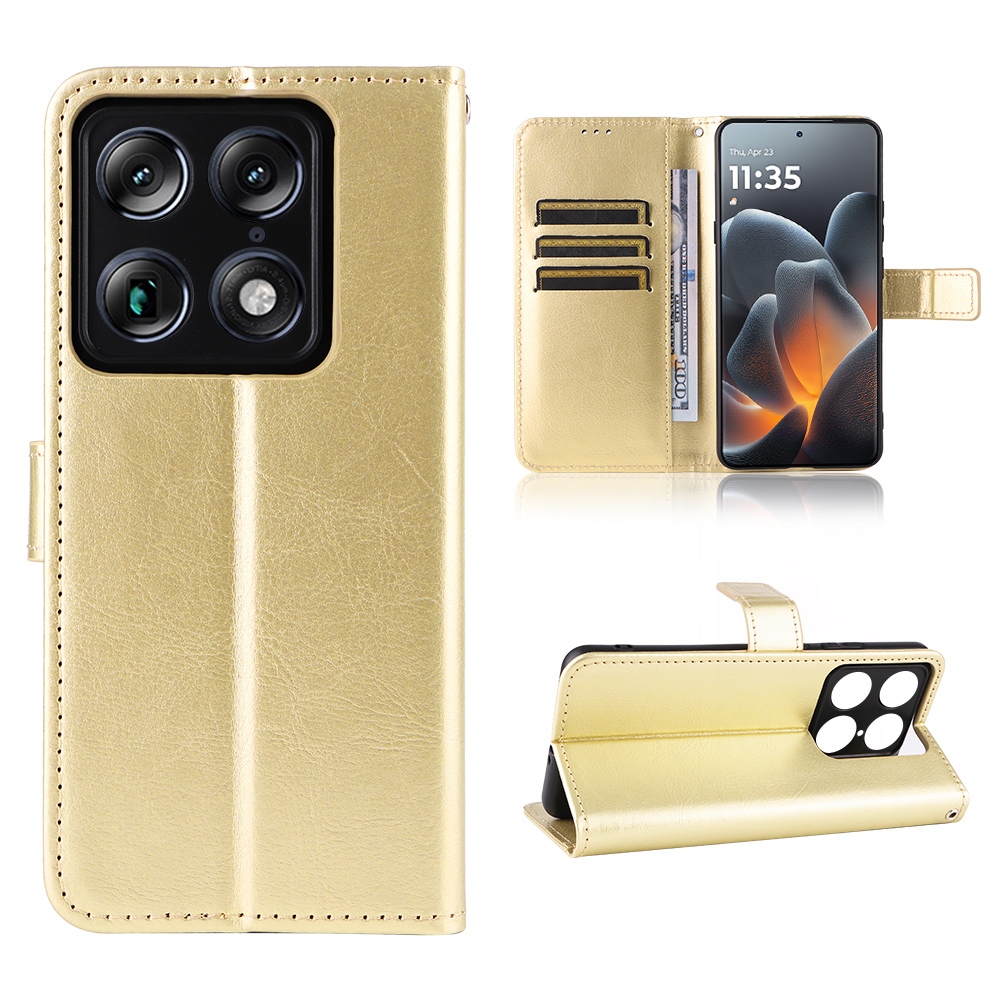 Crazy knížkové pouzdro na Motorola Signature 5G - zlaté