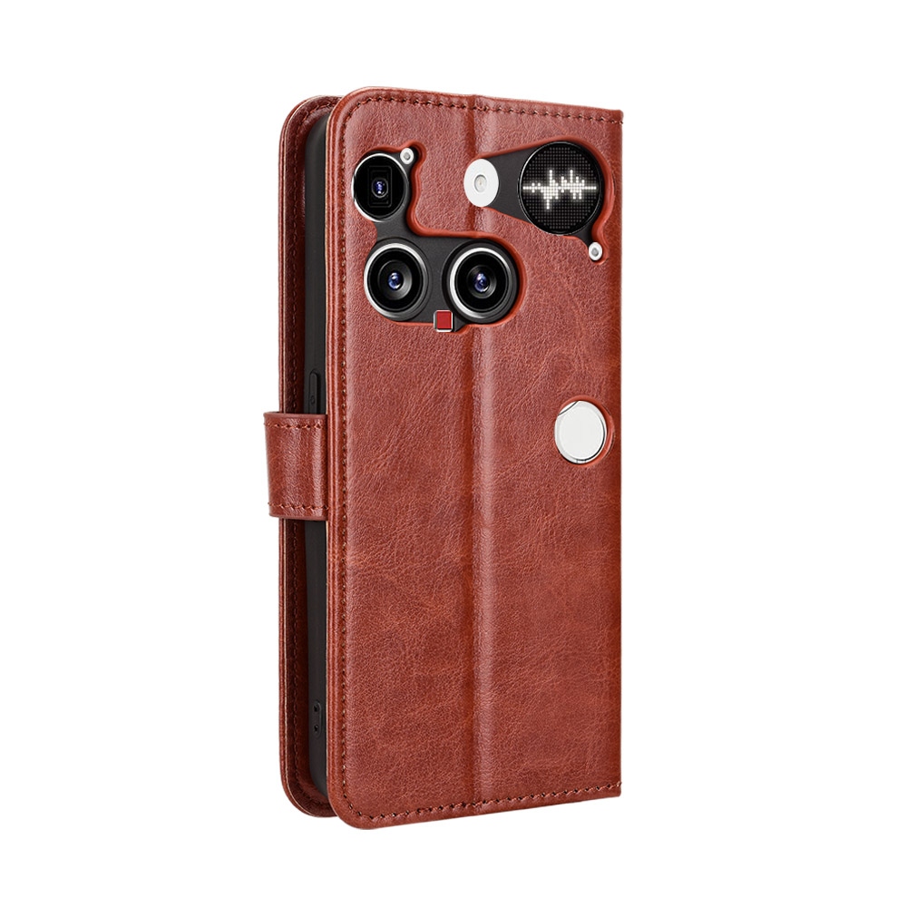 Crazy knížkové pouzdro na Nothing Phone (3) 5G - hnědé