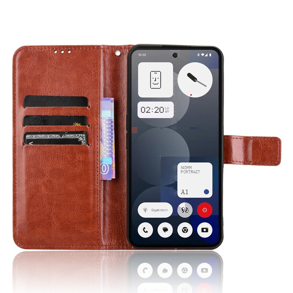 Crazy knížkové pouzdro na Nothing Phone (3a) Pro - hnědé