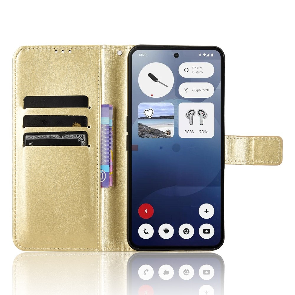 Crazy knížkové pouzdro na Nothing Phone (3a) - zlaté