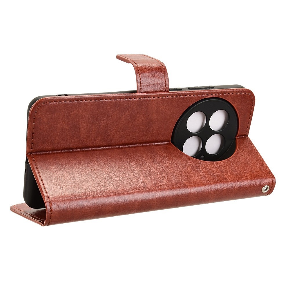 Crazy knížkové pouzdro na OnePlus 13 - hnědé