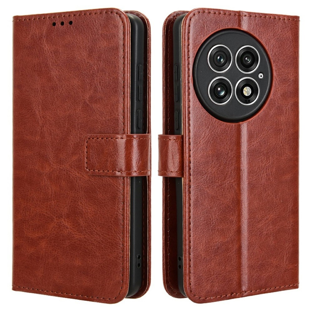 Crazy knížkové pouzdro na OnePlus 13 - hnědé