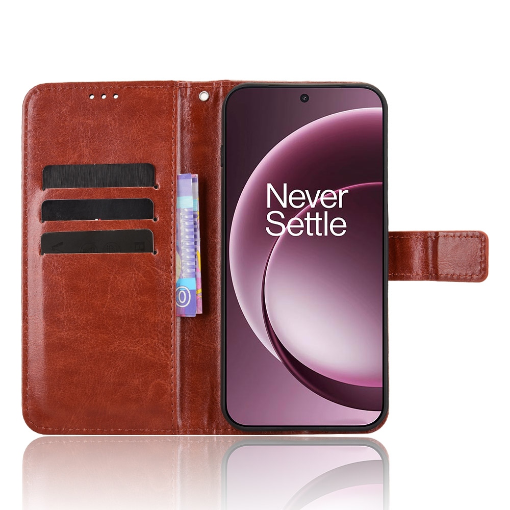 Crazy knížkové pouzdro na OnePlus 15 5G - hnědé