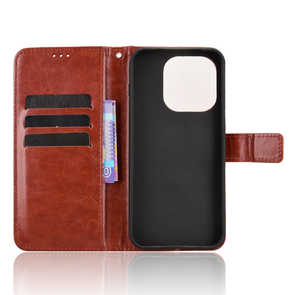 Crazy knížkové pouzdro na OnePlus 15 5G - hnědé