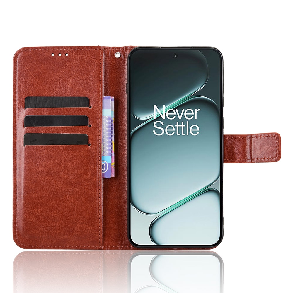 Crazy knížkové pouzdro na OnePlus 15R 5G - hnědé