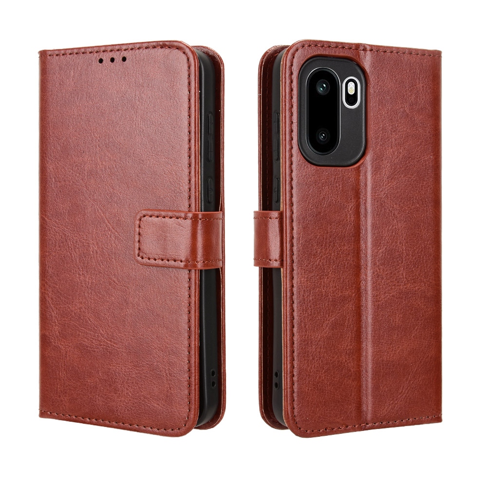 Crazy knížkové pouzdro na OnePlus 15R 5G - hnědé