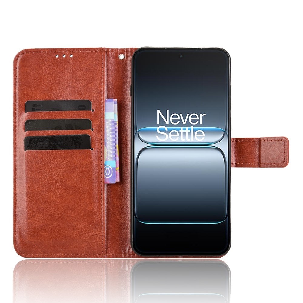 Crazy knížkové pouzdro na OnePlus Nord 5 5G - hnědé