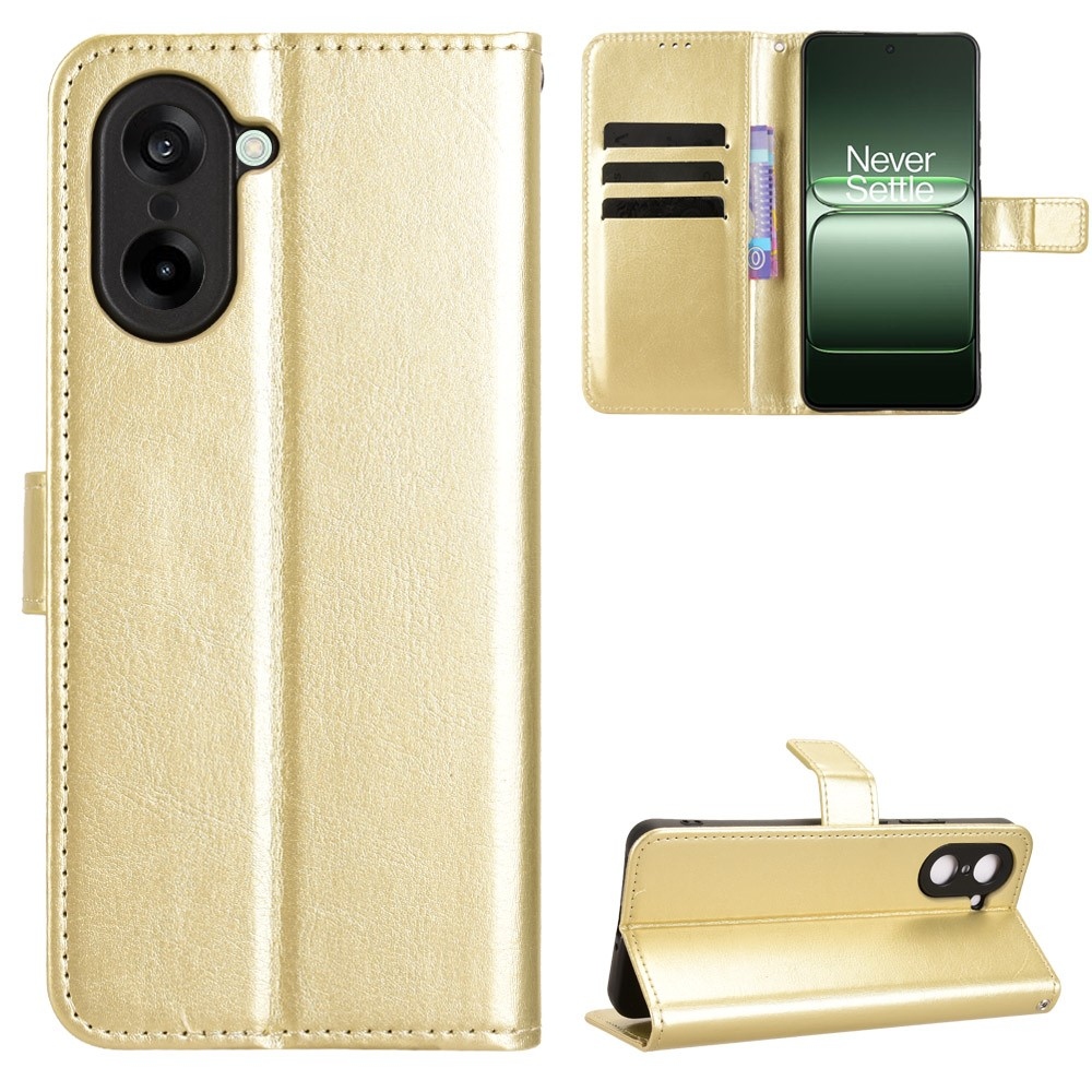 Crazy knížkové pouzdro na OnePlus Nord CE5 5G - zlaté