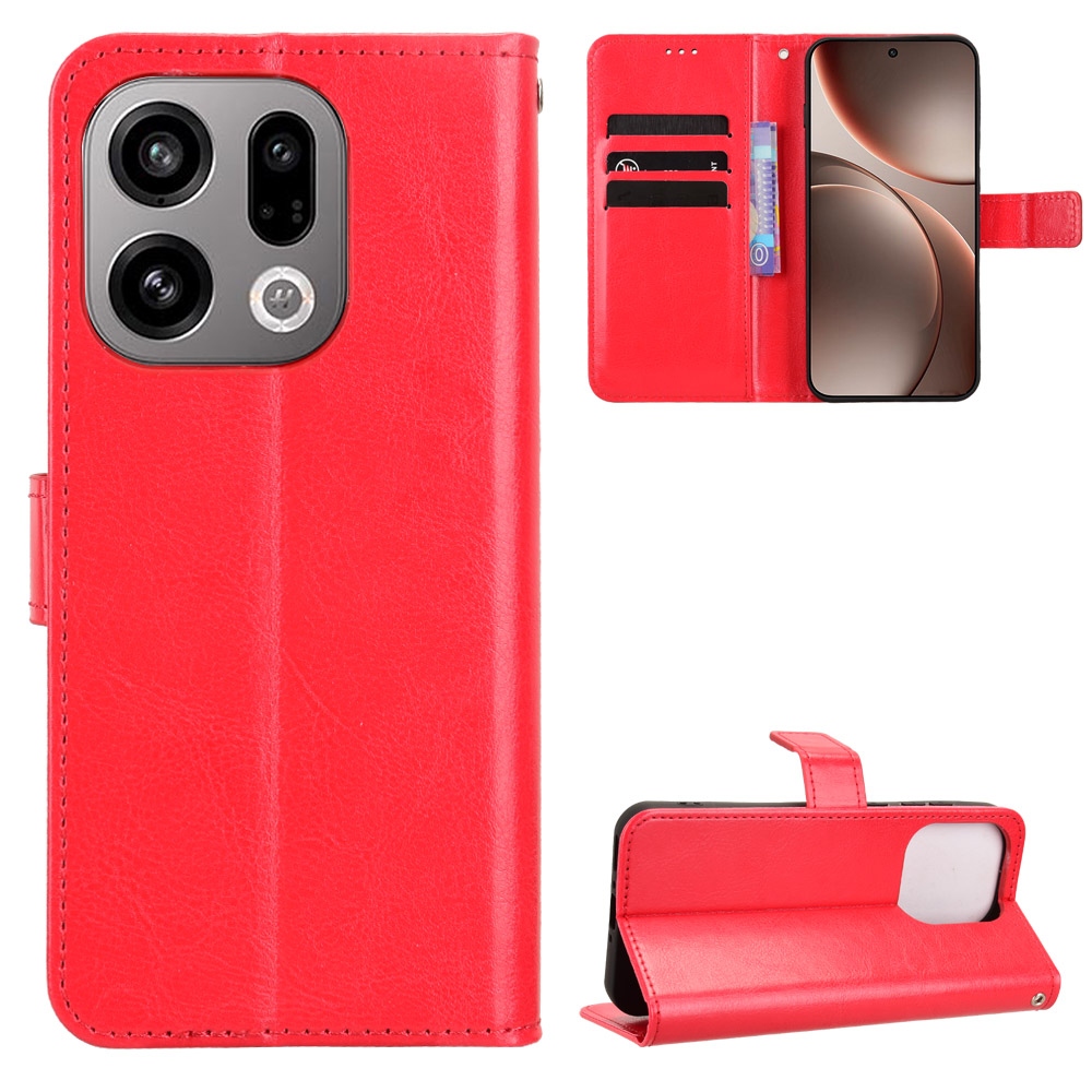 Crazy knížkové pouzdro na Oppo Find X9 5G - červené