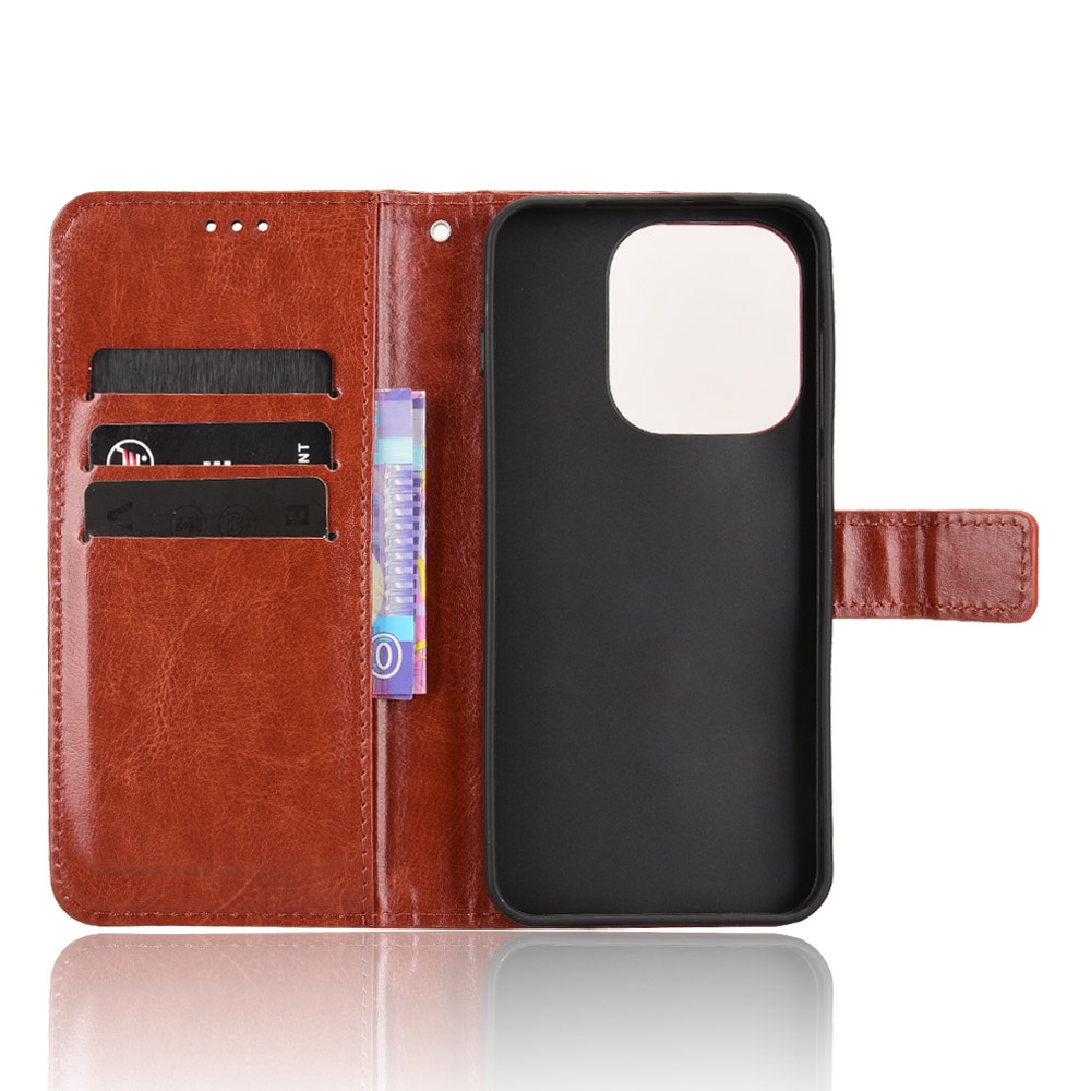 Crazy knížkové pouzdro na Oppo Find X9 5G - hnědé