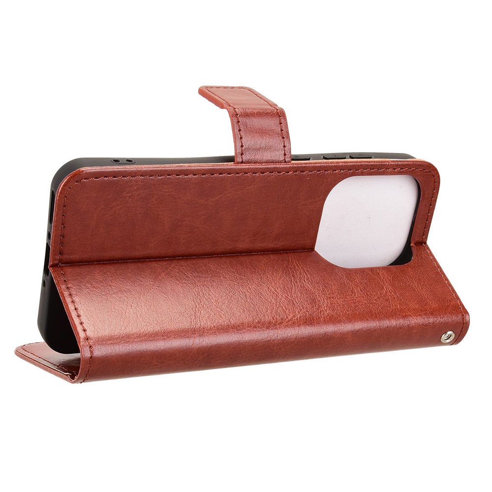 Crazy knížkové pouzdro na Oppo Find X9 5G - hnědé