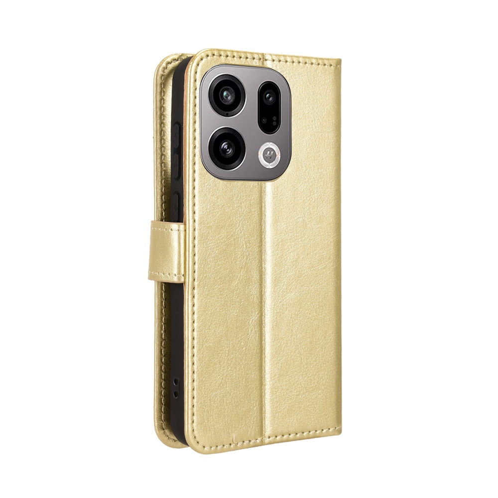 Crazy knížkové pouzdro na Oppo Find X9 5G - zlaté