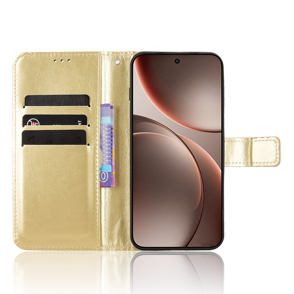 Crazy knížkové pouzdro na Oppo Find X9 5G - zlaté