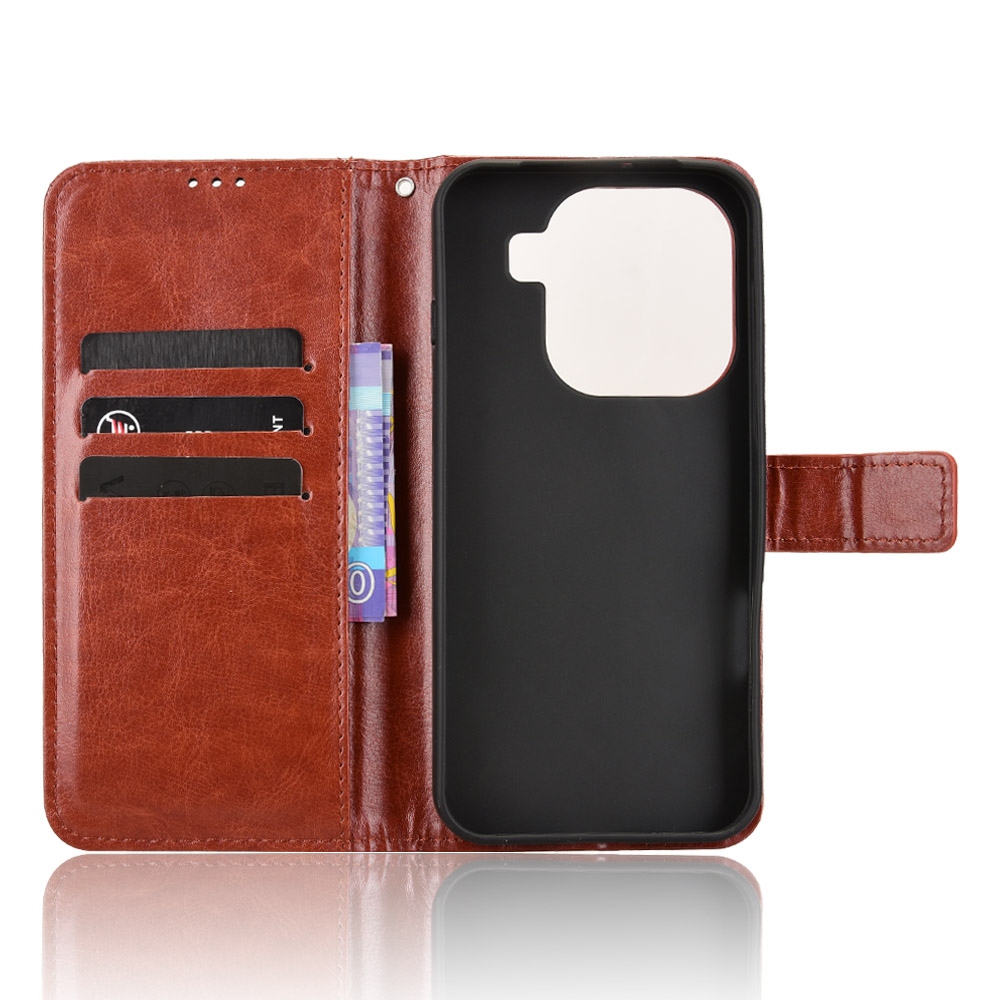 Crazy knížkové pouzdro na Oppo Find X9 Pro 5G - hnědé