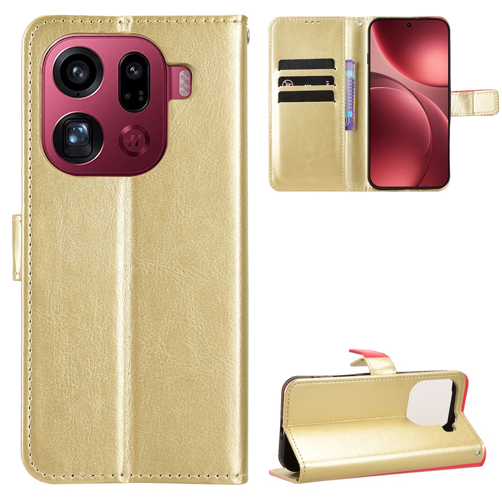 Crazy knížkové pouzdro na Oppo Find X9 Pro 5G - zlaté