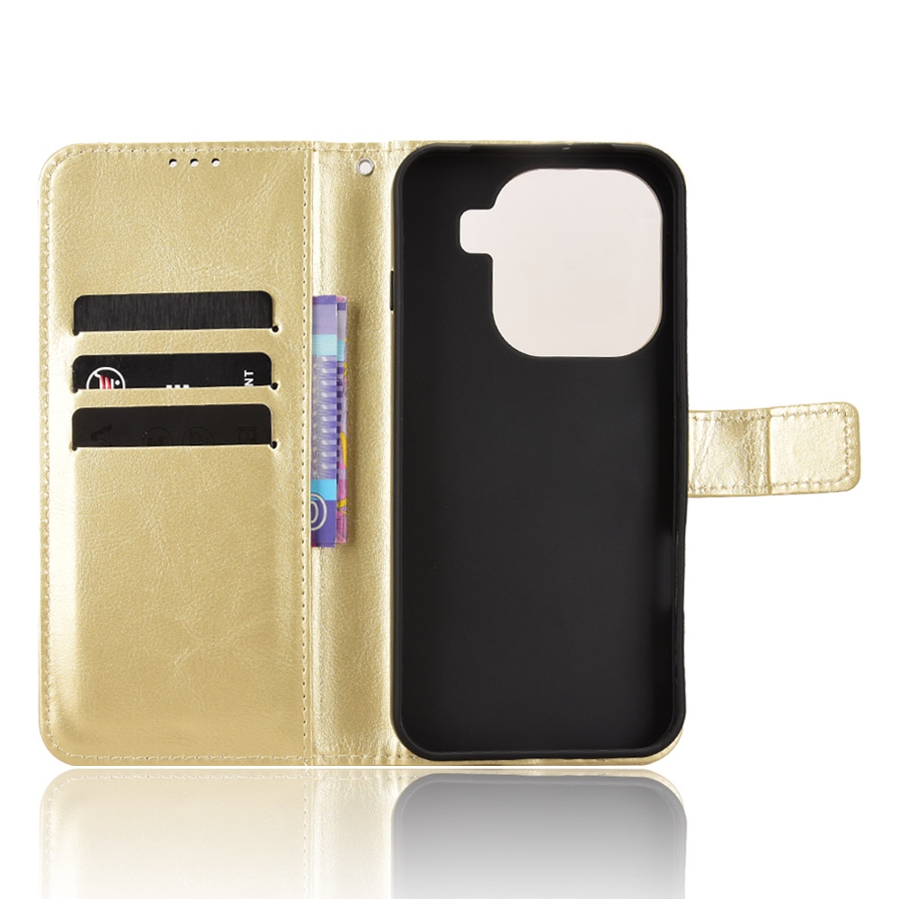 Crazy knížkové pouzdro na Oppo Find X9 Pro 5G - zlaté