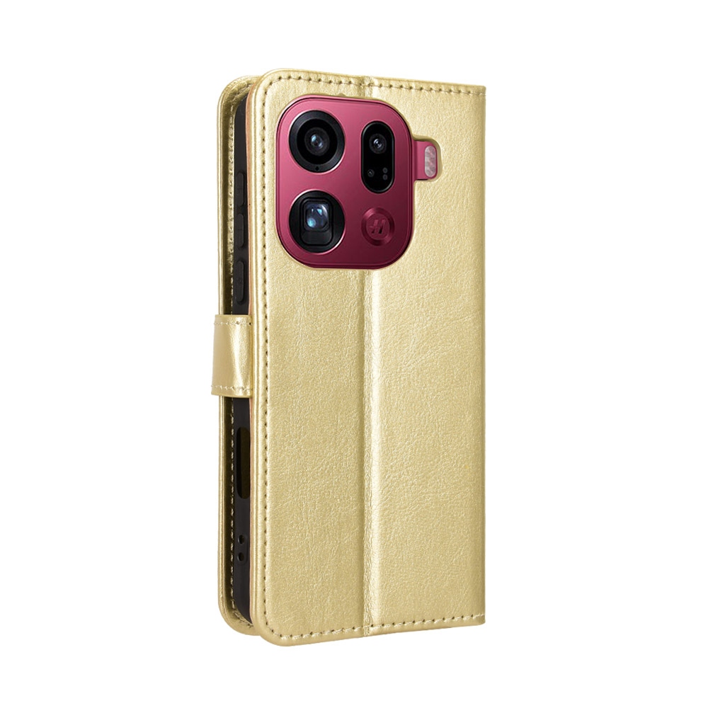 Crazy knížkové pouzdro na Oppo Find X9 Pro 5G - zlaté