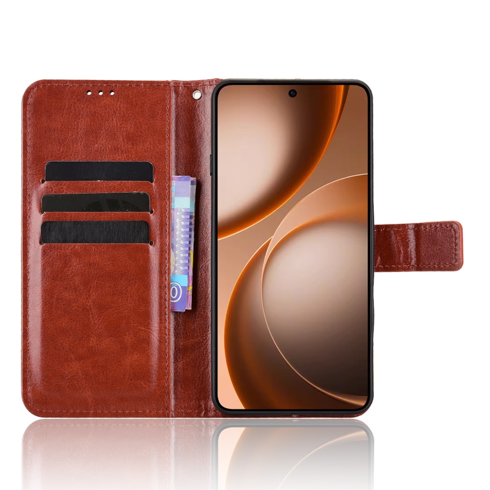 Crazy knížkové pouzdro na Oppo Find X9 Ultra 5G - hnědé