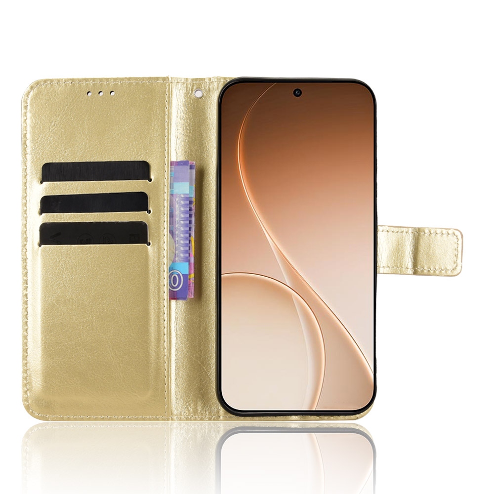 Crazy knížkové pouzdro na Oppo Reno 15 FS 5G - zlaté