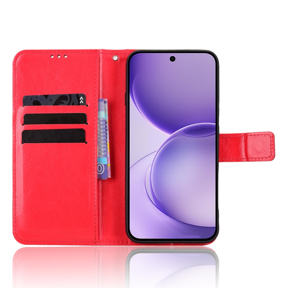 Crazy knížkové pouzdro na Oppo Reno 16 FS 5G - červené