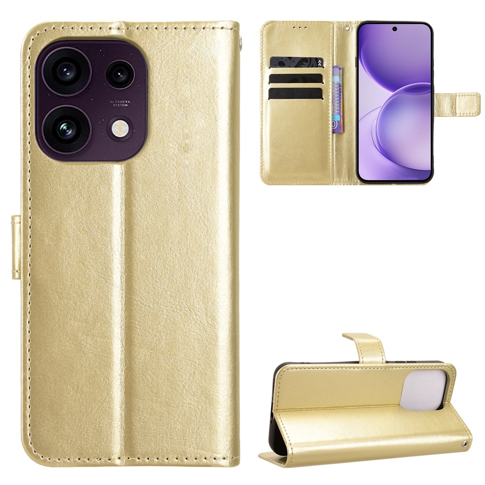 Crazy knížkové pouzdro na Oppo Reno 16 FS 5G - zlaté
