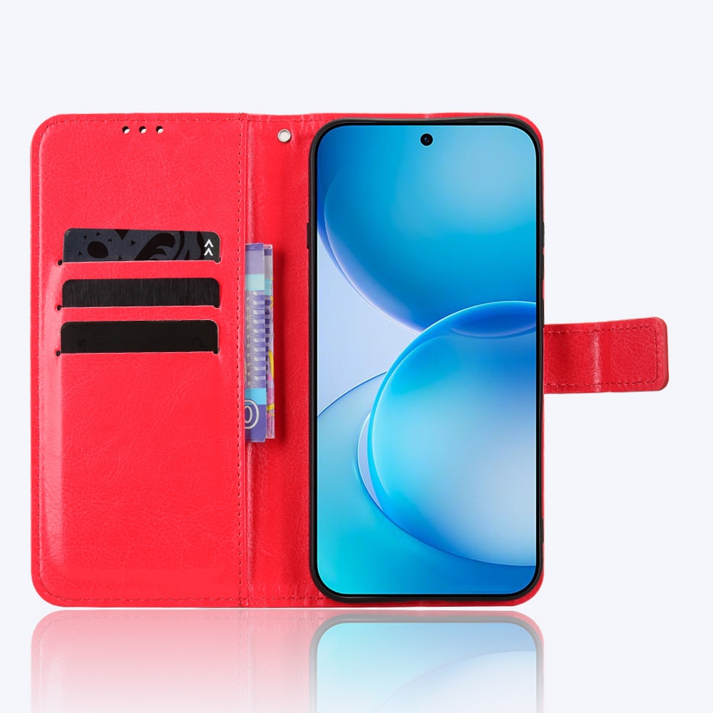 Crazy knížkové pouzdro na Oppo Reno 16 Pro 5G/Oppo Reno 16 5G - červené